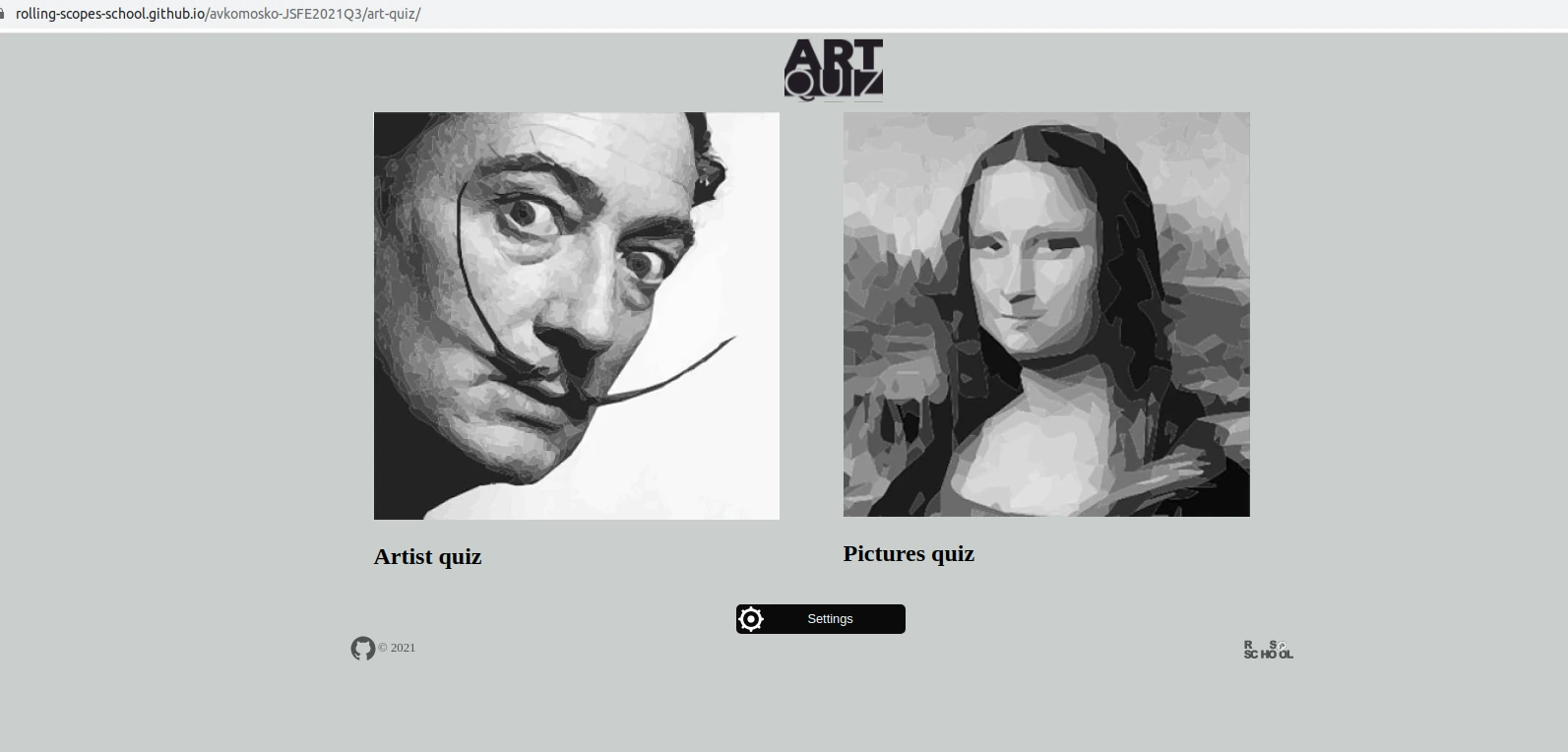 art quiz screenshot